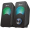 Trust Arys RGB Compact 2.0 Speaker Set, 12W, LED illumination with automated colour cycle, Black