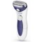 Shaver Esperanza ARUBA EBG003B White-Blue Wooman , Ergonimic shape and modern design, Gentle & fast, Shaving silky skin in seconds, Bikini trymer comb included 2 x AA battery, Power supply: batteries 2 x AA Not inlcuded,