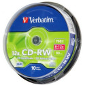 Verbatim DataLifePlus CD-RW SERL 700MB 12X SCRATCH RESISTANT SURFACE  - Spindle 10pcs.