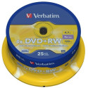 Verbatim DataLifePlus DVD+RW SERL4.7GB 4X MATT SILVER SURFAC - Spindle 25pcs.