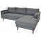 Canapea City ~Dreapta Dark Grey