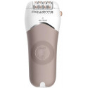 Epilator ROWENTA EP4930F0, 24 tweezers, corded, 2 speed settings, dry use, 2 extension for sensitive armpit and bikini epilation,washable roller head, massage cap, pivoting head, bag, cleaning brush  light, white beige 