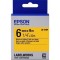 Tape Cartridge EPSON LK2YBP; 6mm/9m Pastel, Black/Yellow, C53S652002