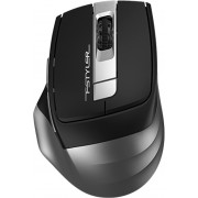 Wireless Mouse A4Tech FB35, Optical, 1000-2000 dpi, 6 buttons, Ergonomic, 1xAA, BT+2.4Ghz, Grey, USB