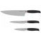 Knife set Polaris PRO collection-3SS, 3 knives. ICE HARDENING technology. black