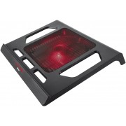 Trust Gaming GXT 220 Kuzo, 17.4" Gaming notebook cooling stand with silent, extra-large and red illuminated fan, Black