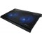 Trust Azul, Notebook Cooling Pad up to 17.3”, 2x125 mm silent cooling fans illuminated by 4 blue LED lights, Black