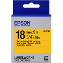Tape Cartridge EPSON 18mm/9m Pastel Black/Yellow, LK5YBP, C53S655003 