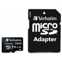 256GB microSD Class10 A1 UHS-I + SD adapter  Verbatim Premium microSDXC, 600x, Up to: 90MB/s