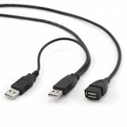 Cable USB CCP-USB22-AMAF-6, Dual USB 2.0 A-plug A-socket 1.8m extension cable