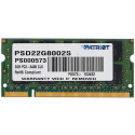 2GB DDR2-800 SODIMM  Patriot Signature Line, PC6400, CL5, 2 Rank, Double-Sided module, 1.8V