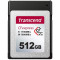 512GB CFexpress 2.0 Type B (PCIe 3.0 x2, NVMe 1.3), Transcend TS512GCFE820 (R/W: 1700/1000MB/s)
