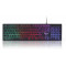 Gembird KB-UML-01 "Rainbow" backlight multimedia keyboard, black, US layout