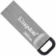 32GB USB3.2  Kingston DataTraveler Kyson Silver, Metal casing, Compact and lightweight (Read 200 MByte/s)