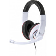 Gembird MHS-001-GW Stereo Headphones with Microphone, Glossy White
