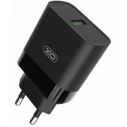 Wall Charger XO + Type-C Cable, 1USB, Q.C3.0 15W, L63, Black