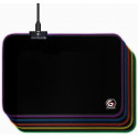 Gaming Mouse Pad  Gembird  MP-GAMELED-M,  350 х 250 х 4mm, Natural rubber foam + Fabric, RGB, Black