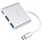 Hoco HB14 Easy use Type-C adapter(Type-C to USB3.0+HDMI+PD) 