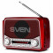 Speakers SVEN Tuner SRP-525, Red, 3W, FM/AM/SW, USB, microSD, flashlight, battery