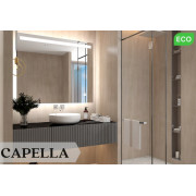 Oglinda  CAPELLA alb rece (6400K) buton Touch 1200x700