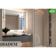Oglinda  DIADEM alb rece (6400K) buton Touch 700x600