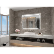 Oglinda  SUNRISE alb rece (6400K) buton Touch 1000x700