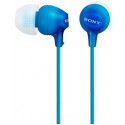 Earphones SONY MDR-EX15LP, 3pin 3.5mm jack L-shaped, Cable: 1.2m, Blue