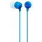 Earphones SONY MDR-EX15AP, Mic on cable, 4pin 3.5mm jack L-shaped, Cable: 1.2m, Blue