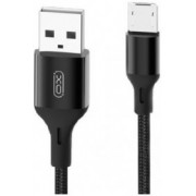 Micro-USB Cable XO, Braided NB143, 2M, Black