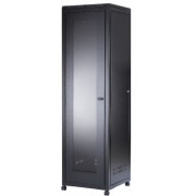 19" 18U Standard Floor Rack, SN-NO 19" 18U-06-08-ДП-ПГ-2БГ, 600х800х970*, Perforated Door, Black 
