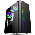 HPC R-05  ATX Case, (650W, 24 pin, 1x 8pin(4+4), 2x 8pin(6+2) 2x IDE, 4x SATA, 12cm fan), Glasss side panel,1x RGB rainbow fan, 1xUSB3.0, 2xUSB2.0 / HD Audio, Black