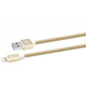 Micro-USB Cable Xpower, Nylon, Gold 