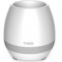 Helmet Speaker Music Flowerpot, White