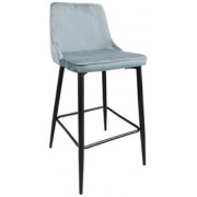 Scaun de Bar Clasic~Light Blue&Black Legs