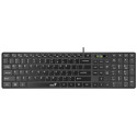 Keyboard Genius SlimStar 126, Low-profile, Multimedia, Chocolate keys, Smart, Black, USB