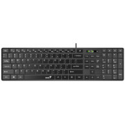 Keyboard Genius SlimStar 126, Low-profile, Multimedia, Chocolate keys, Smart, Black, USB
