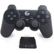 Wireless Gamepad Gembird JPD-WDV-01, 4 axes, D-Pad, 2 mini joysticks, 12 buttons, 2xAA, Dual vibration