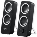 Speakers 2.0  Logitech Z200  5W (2 x 2.5W), 3.5mm input x 2, Headphone jack, Black