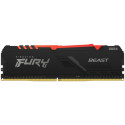 32GB DDR4-3200  Kingston FURY® Beast DDR4 RGB, PC25600, CL16, 1.35V, Auto-overclocking, Asymmetric BLACK low-profile heat spreader, Dynamic RGB effects featuring Kingston FURY Infrared Sync technology, Intel XMP Ready  (Extreme Memory Profiles)