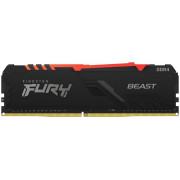 32GB DDR4-3200  Kingston FURY® Beast DDR4 RGB, PC25600, CL16, 1.35V, Auto-overclocking, Asymmetric BLACK low-profile heat spreader, Dynamic RGB effects featuring Kingston FURY Infrared Sync technology, Intel XMP Ready  (Extreme Memory Profiles)