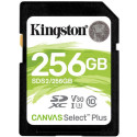 256GB SD Class10 UHS-I U1 (V10)  Kingston Canvas Select Plus, Read: 100MB/s. Write: 85MB/s