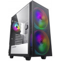 Case ATX GAMEMAX Aero, w/o PSU, 2x200mm & 1x120mm ARGB fans, PWM+ARGB Controller, 2xUSB 3.0, TG, RC