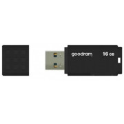 16GB USB3.0  Goodram UME3 Black, Plastic, Anti-slip design (Read 60 MByte/s, Write 20 MByte/s)