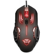 Trust Gaming GXT 108 Rava Illuminated Mouse, 600 - 2000 dpi, 6 Programmable button, Multi LED color cycle, Rubber top layer for enhanced grip, 1,7 m USB, Black