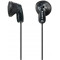 Earphones SONY MDR-E9LPB, 3pin 3.5mm jack L-shaped, Cable: 1.2m, Black