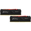 16GB DDR4-3733MHz  Kingston FURY Beast RGB (Kit of 2x8GB) (KF437C19BBAK2/16), CL19, 1.35V, Black