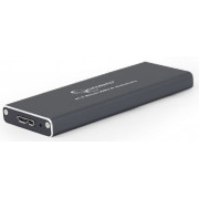 M.2 NVMe SSD External case Gembird EE2280-U3C-02, USB 3.1 enclosure for M.2 NVMe drives, transparent, 10 Gbps SuperSpeed+ data transfer, Supports 22 mm M.2 (NGFF) drives up to 2 TB