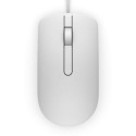 Mouse Dell MS116, Optical, 1000dpi, 3 buttons, Ambidextrous, White, USB