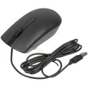 Mouse Dell MS116, Optical, 1000dpi, 3 buttons, Ambidextrous, Black, USB (Retail Box)
