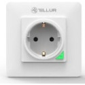 Priza WiFi perete, Schuko, 3000W, 16A, Tellur White  TLL331321, compatibil Amazon Alexa, Google Assistance